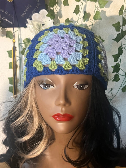 Granny square beanie