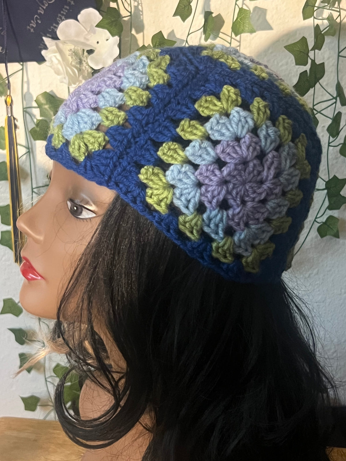 Granny square beanie