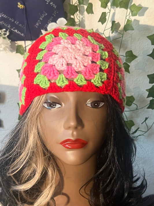 Granny square beanie
